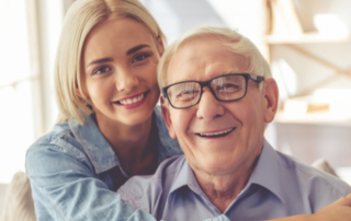 Granddaughter with her grandfather