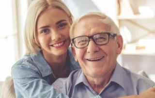 Granddaughter with her grandfather