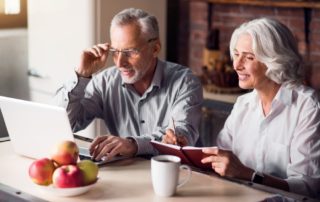 Senior couple about to choose a medicare plan