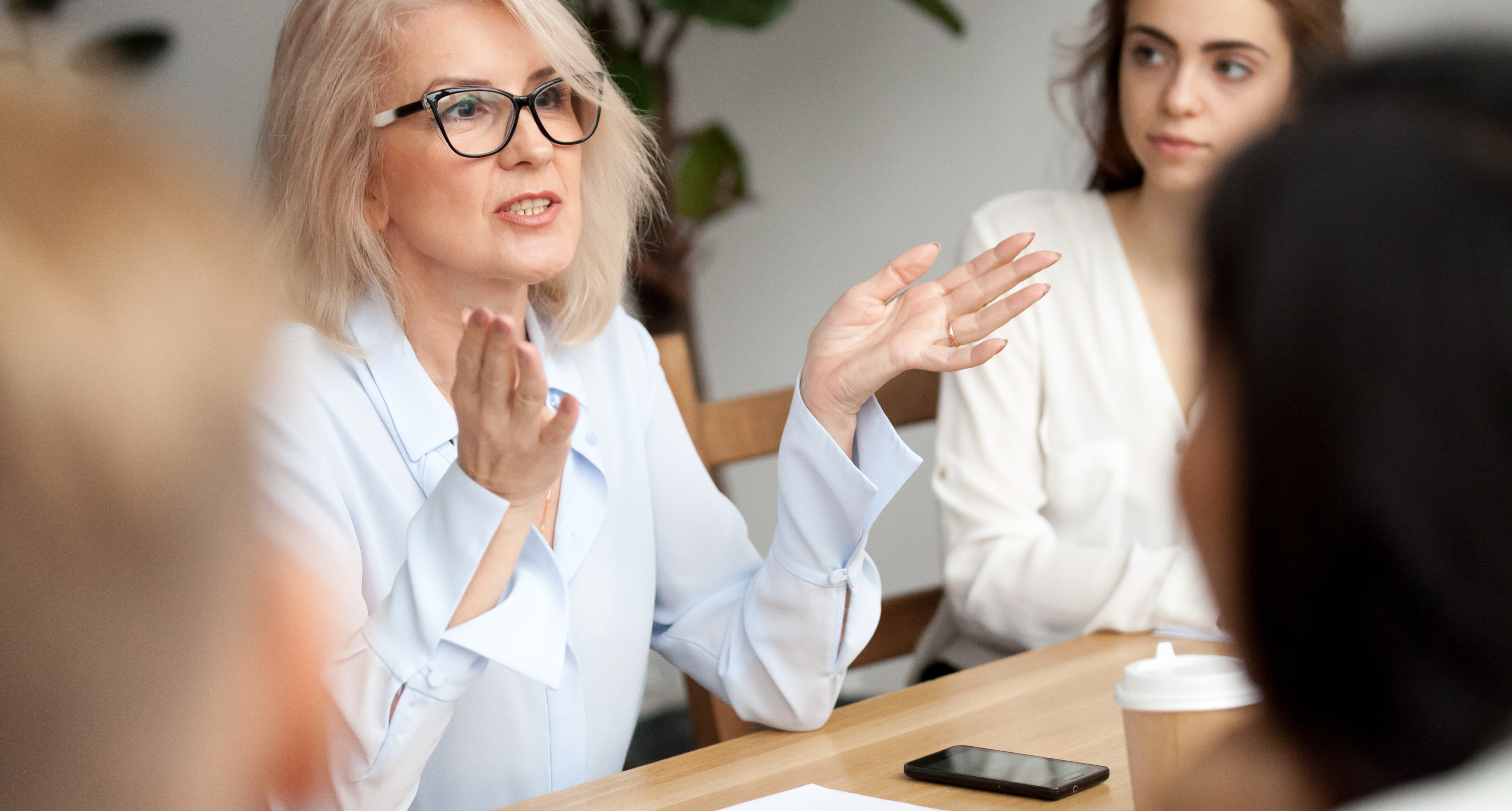 Senior woman continuing work into retirement