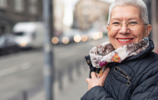 Woman enjoying senior educational travel
