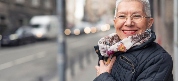 Woman enjoying senior educational travel