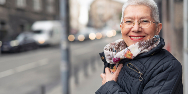 Woman enjoying senior educational travel