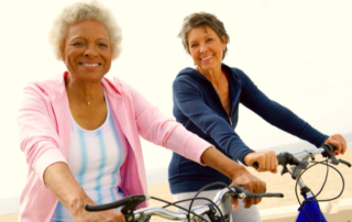 Travel for seniors: Two friends enjoying local activities